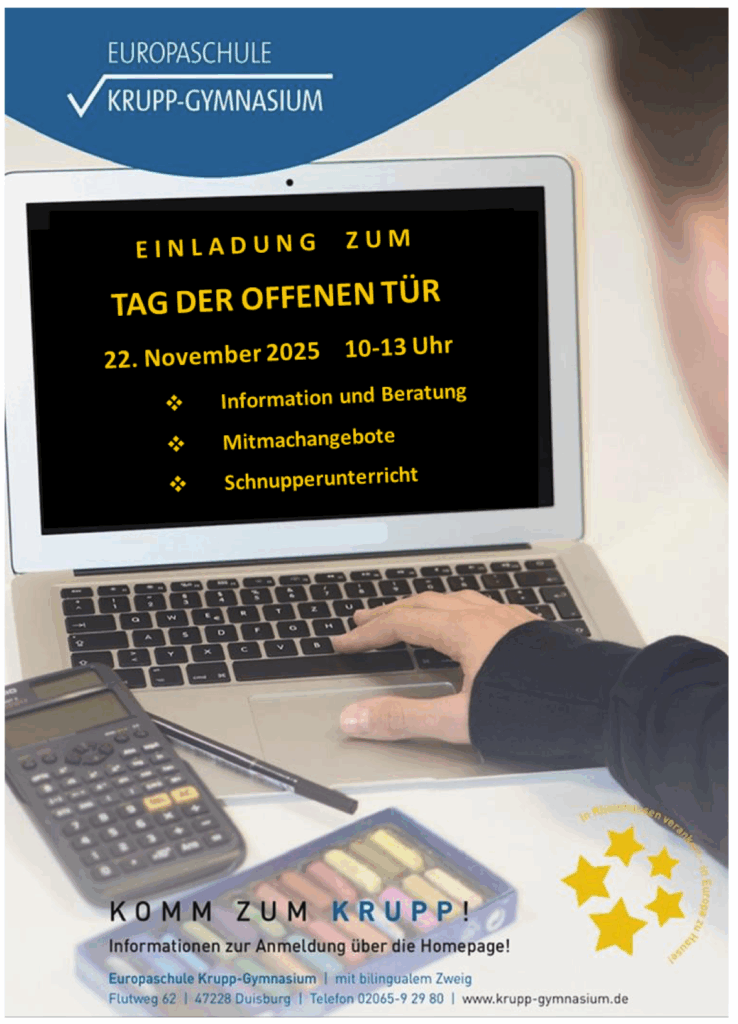 Einladung zum Tag der offenen Tür - Komm zum Krupp!